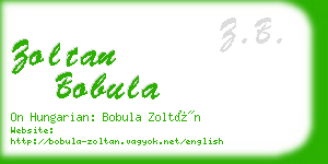 zoltan bobula business card